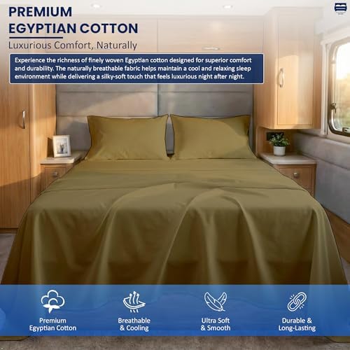 Cottingon 4 Piece RV King Sheets Fits 15" Deep, Egyptian Cotton - Image 2