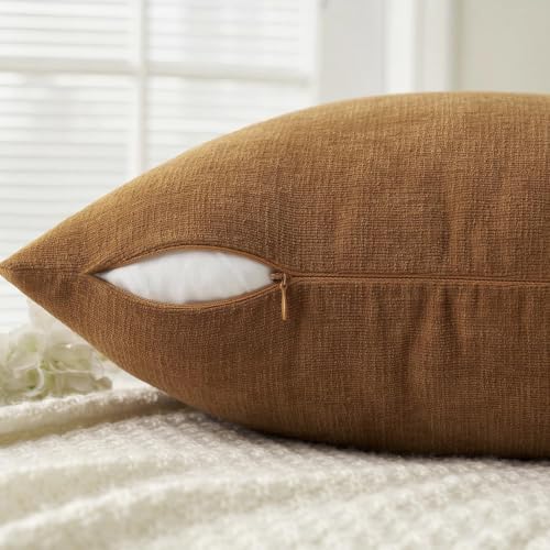 MIULEE Bronze Chenille Couch Euro Throw Pillow Covers - Image 4