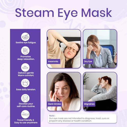 LANNA Heated Steam Eye Mask, Disposable 120 Minutes, Lavender Scent 10 Pcs - Image 5