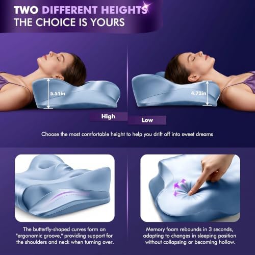 Dayme Orthopedic Memory Foam Pillows – Cooling Cervical Neck Pillow - Image 4