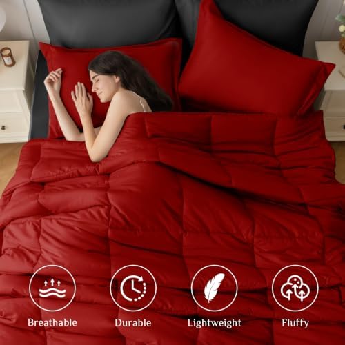 JOLLYVOGUE Full Comforter Set, Ultra-Soft Bed in a Bag Full Size 7 Pieces - Image 2