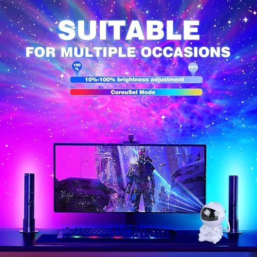 YXQUA Astronaut Galaxy Star Projector for Kids, White Guitar - Image 3