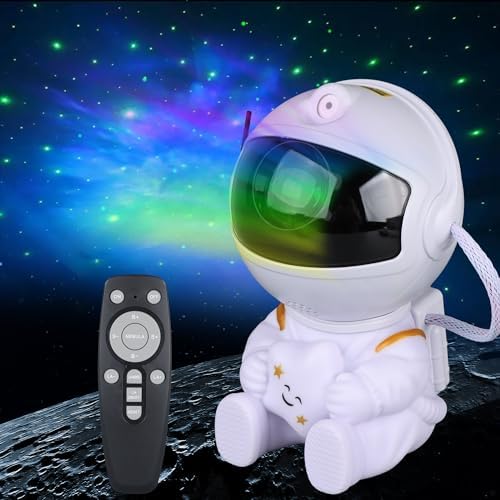 YXQUA Astronaut Galaxy Star Projector, Night Light for Kids, Original White by YXQUA