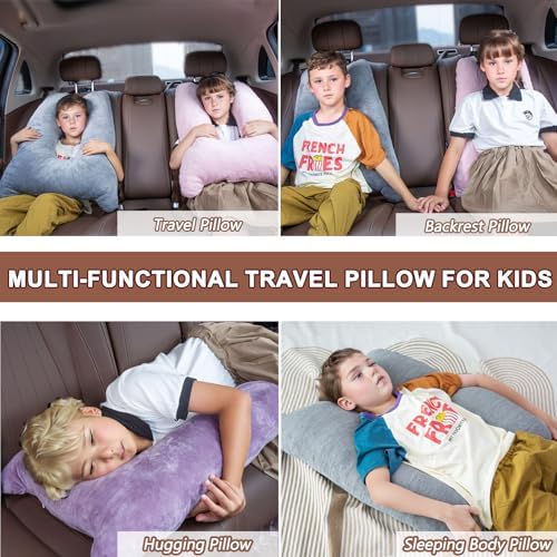 1 MIDDLE ONE Car Pillow for Kids, Memory Foam Travel Pillow for Car and Adults - Image 6