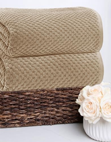 COTTON CRAFT Euro Spa Waffle Weave Bath Sheet - Set of 2 Linen Towel Sheets - Image 6