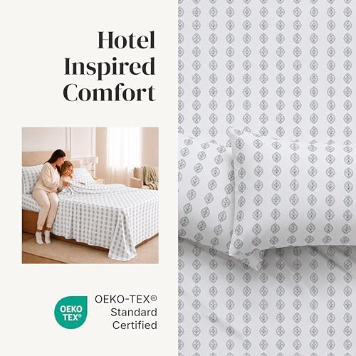 Modern Threads Printed 3-Piece Extra Soft Bedding Sheets & Pillowcase Set - Image 4
