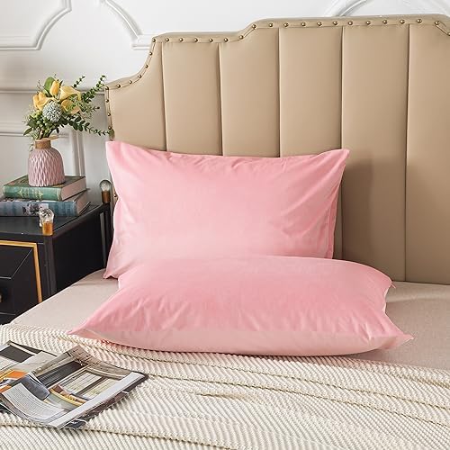 H HOUSEHOLD Set of 2 Velvet Queen Size Pillowcase, Soft and Cozy Luxury Fuzzy - Image 3