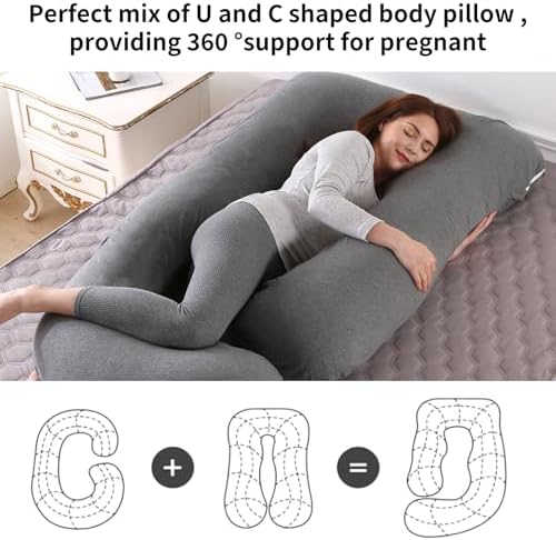 U Shaped Pregnancy Pillow for Sleeping, Maternity Body Pillow for Women - Image 4