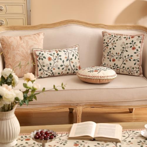 ISAENNE Designer Elegant Vintage Linen Throw Pillow Cover - Image 6