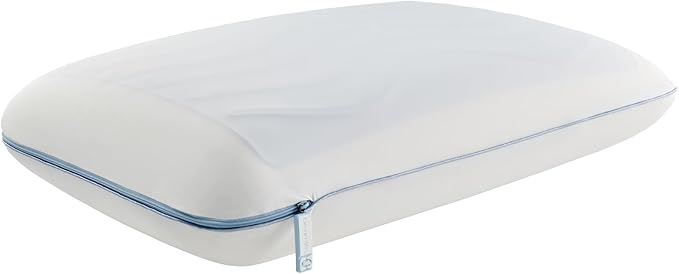 SEALY Dreamlife Standard Size Memory Foam Cooling Pillow with SealyChill Cooling Gel, Removable Machine-Washable Cover, Designed and Built in The USA