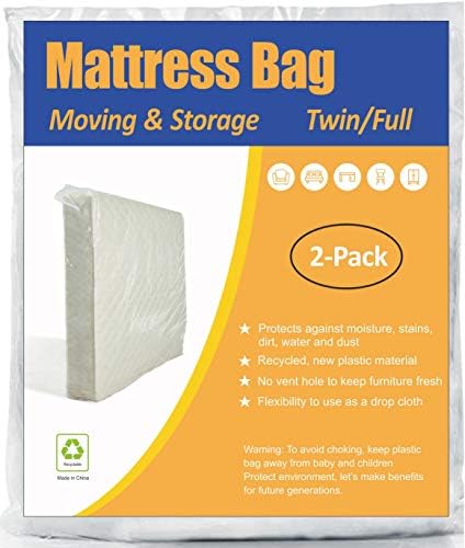ComfortHome Mattress Bag for Moving and Storage, Twin and Full Size, 2 Pack by ComfortHome
