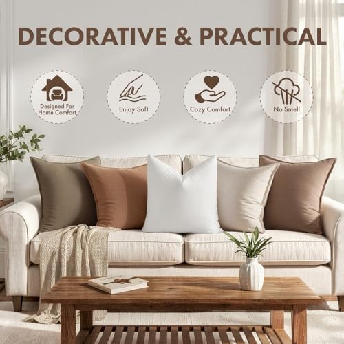 MIULEE 28x28 Inch Synthetic Down Alternative Euro Pillow Insert - Image 5