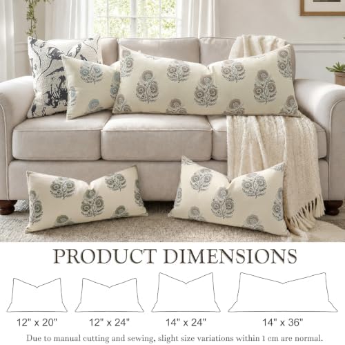 YCOLL Vintage Floral 12x20 Lumbar Pillow Cover Pack of 1, Double-Sided - Image 6