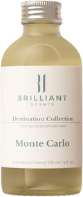 Brilliant Scents Monte Carlo Fragrance Oil 120ml - Premium Diffuser Oil for Home, Office, Hotels - Long Lasting, Plant-Based, Meets IFRA Standards, USA-Made - Jasmine, Lemongrass, Green Tea