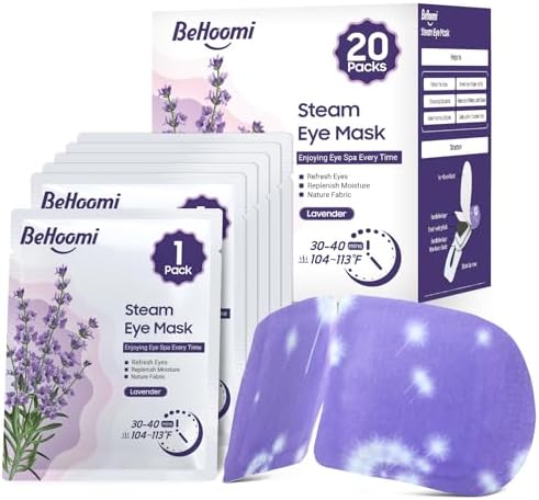 BeHoomi 20 Packs Steam Eye Mask, Heated Eye Mask Warm Compress by BeHoomi