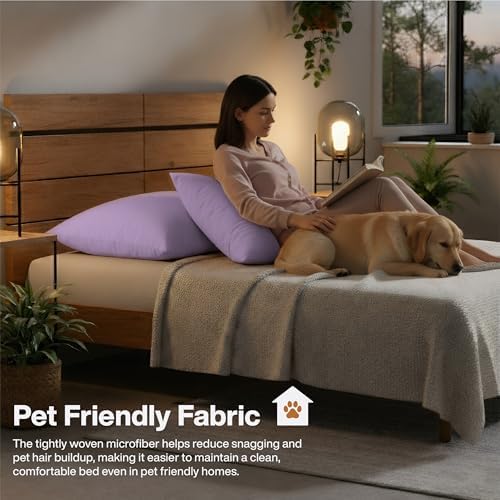 QUEENSBAY Queen Pillow Cases Set of 2, Microfiber Cooling Pillowcases, Soft - Image 7