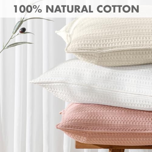 Decorative Waffle Weave Body Pillowcase 20x54 Ivory No Insert - Image 3