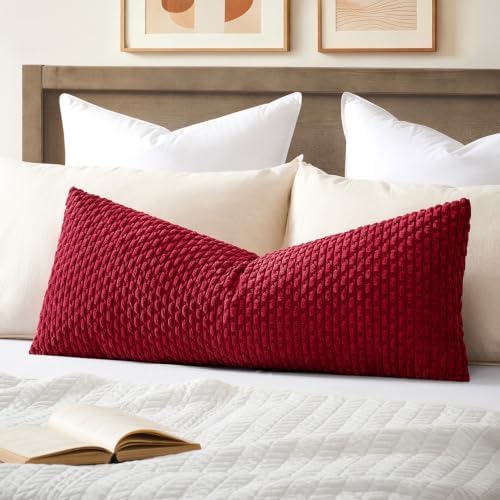 Kevin Textile Soft Corduroy 20"x54" Body Pillow Cover 1 Pack by KevinTextile