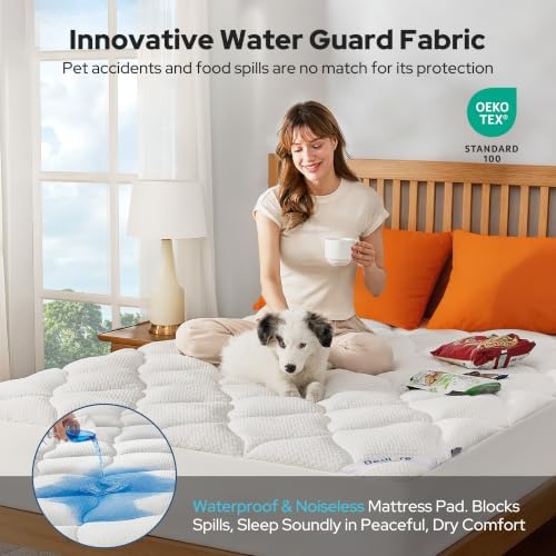 BEDLORE Waterproof Full Size Mattress Pad, Breathable Mattress Protector - Image 2
