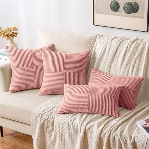 MIULEE Blush Pink Decorative Throw Pillow Covers - Image 4