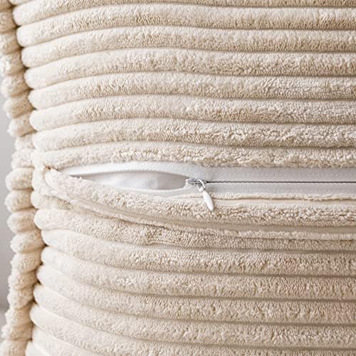 MIULEE Decorative Lumbar Throw Pillow Covers 14x22 Inch Beige 2 Pack - Image 7