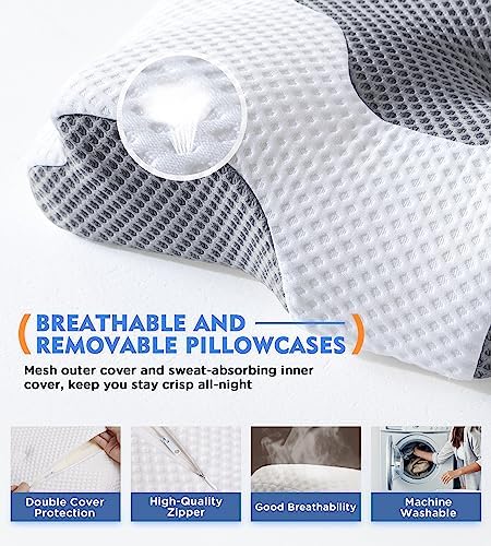 Osteo Cervical Pillow for Neck Pain Relief, Hollow Design Odorless Memory Foam - Image 6