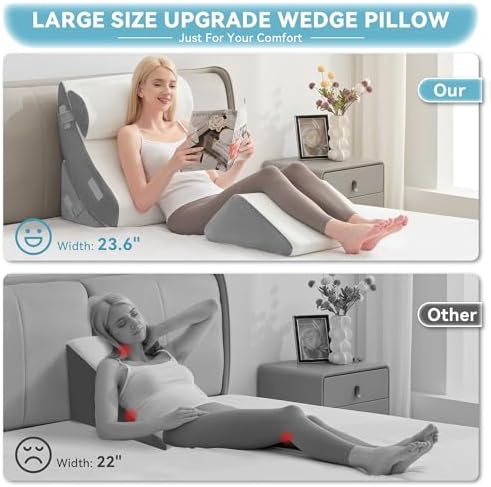 Kingfun 4PCS Orthopedic Bed Wedge Pillow Set - Image 3