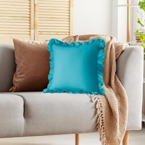 KKJIAF 2 Pack Ruffle Pillow Cases 18x18 Inches - Image 5