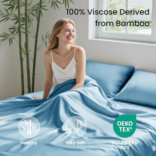 Love's cabin 3 Piece Twin XL Sheet Set, 100% Rayon Derived from Bamboo - Image 2
