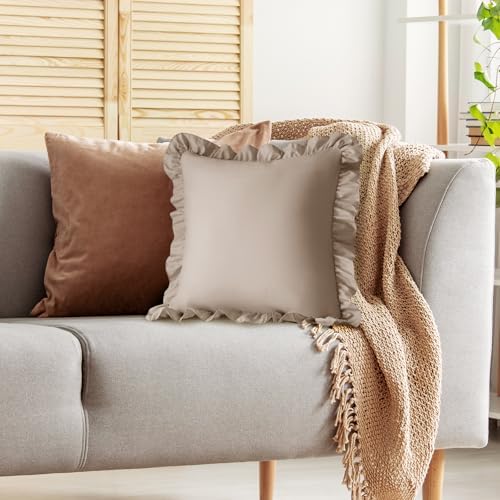 KKJIAF 2 Pack Ruffle Pillow Cases 22x22 Inches - Image 5