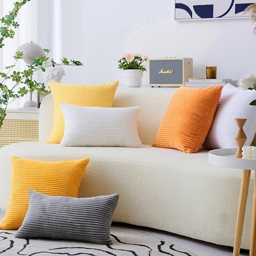 Home Brilliant Solid Accent Burnt Orange Pillow Covers Cases Solid Decorated - Image 6