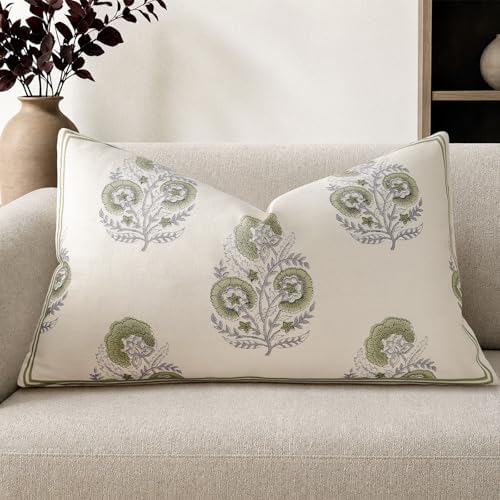 Vintage Floral 12x24 Lumbar Pillow Cover by PillowCoversExpert