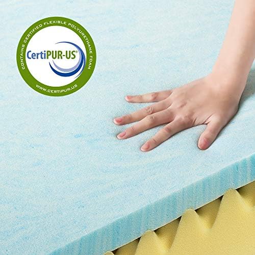 ZINUS 4 Inch Swirl Gel Cooling Memory Foam Mattress Topper, Cooling Airflow - Image 3
