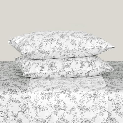 Feather & Stitch 100% Cotton Sateen 500 TC Queen Size Bed Sheet Set - Image 4