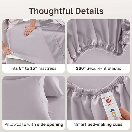 California Design Den 600 Thread Count Twin Bed Sheet Set - Image 4