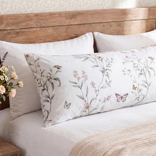 Bedorm Standard Size Pillow Cases Set of 2 Cotton Floral Pillow Cover - Image 6