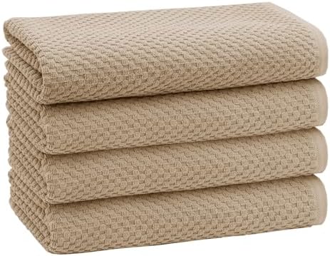 COTTON CRAFT Euro Spa Waffle Weave Bath Towels - Set of 4 Linen Towels by COTTONCRAFT