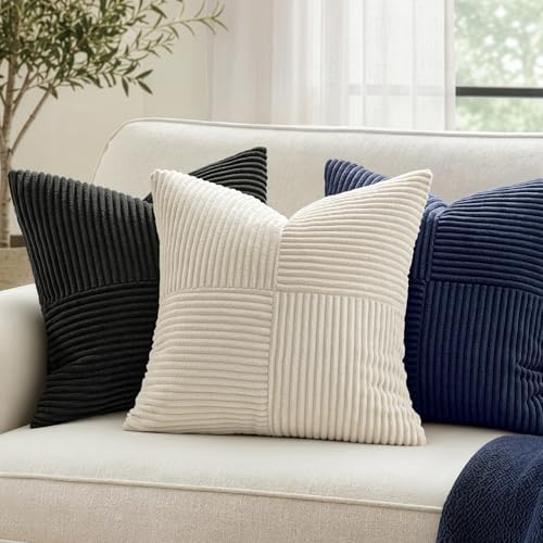 MIULEE Navy Blue Decorative Throw Pillow Covers - Image 3