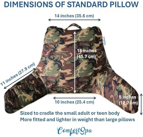Reading Pillow, Arms and Pockets, Standard Camouflage - Image 4