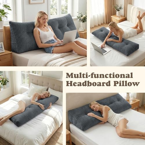 Deodar Headboard Pillow King, Wedge Pillows Headboard Triangle Reading - Image 6