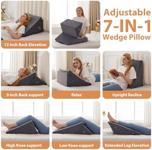 BIEEZZK Wedge Pillow, Adjustable Back Pillow - Image 2