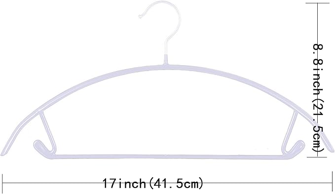 Premium PVC Coating Metal Hangers 20 Pack, Heavyduty, Non Slip Slimline, Suit Jacket T Shirt Hangers, Gold Hooks, Space Saving Clothes Hanger(Gray)