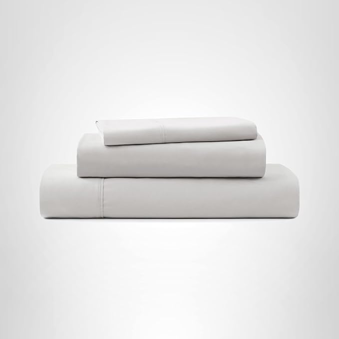 UGG Twin XL Sheet Set 3-Piece Luxury Cooling Sheets Deep Pockets Premium Bedding with 1 Pillow Sham Machine Washable, for Dorm Essentials & College Bedding, Twin XL, Stone Grey (Hedi)