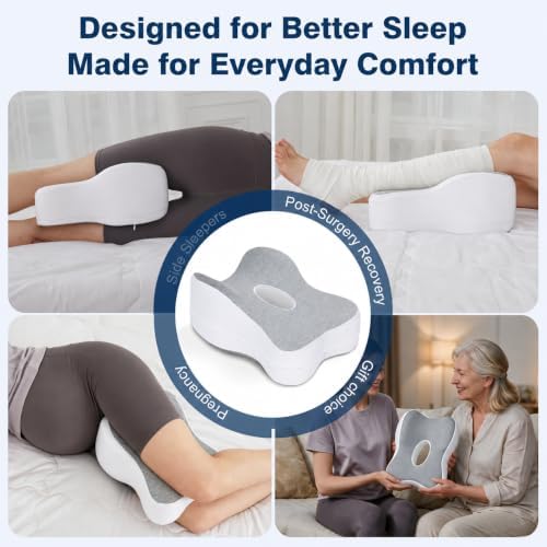 UJPFEO Knee Pillow for Side Sleepers, Memory Foam Leg Pillow - Image 4