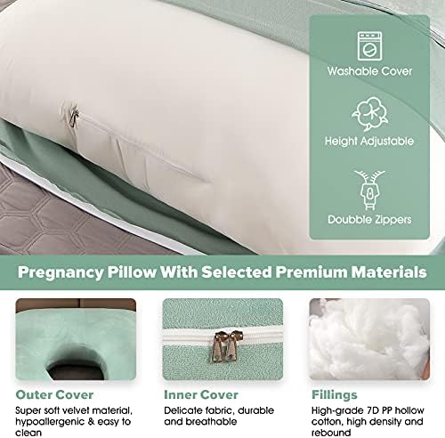 Elover U Shaped Pregnancy Pillow, Full Body Maternity Support - Image 6