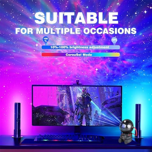 YXQUA Astronaut Galaxy Star Projector, Night Light for Kids, Original Black - Image 3