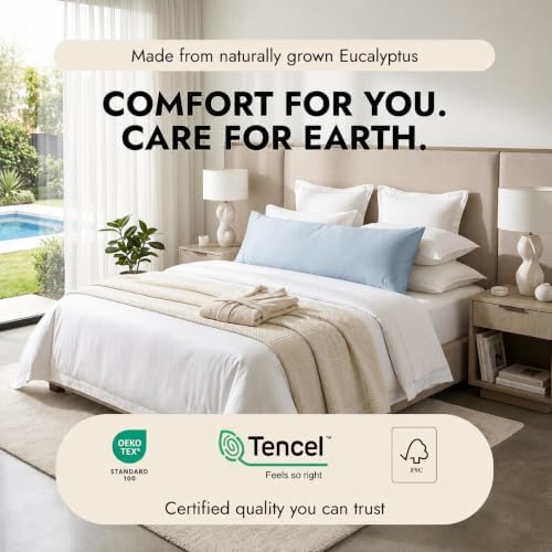Cotton Metrics Body Pillowcase 20x48 – 100% Tencel Lyocell Eucalyptus Cooling - Image 2