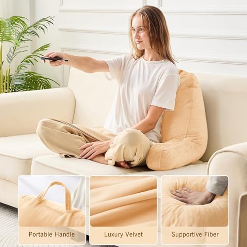 Sasttie Reading Pillow for Bed, Back Pillow for Sitting Up - Image 3