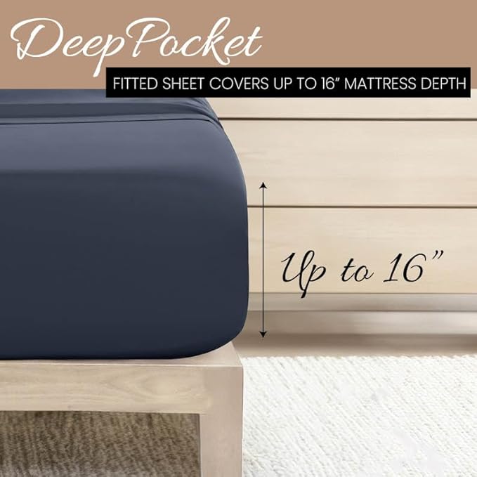 Linen Market Bed Sheets for Twin XL Size Bed (Stone) - Sleep Better Than Ever with These Soft and Cooling Twin XL Sheets - Deep Pocket Fits 16" Thick Beds - 4 Piece Twin XL Sheet Set