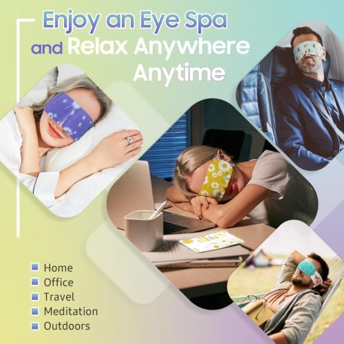 BeHoomi 20 Packs Steam Eye Mask, Heated Eye Mask Warm Compress - Image 6